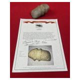 Trophy Axe with Bannerstone Tom COA from Missouri