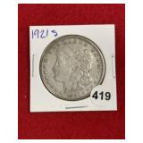 1921 S Morgan Silver Dollar Coin