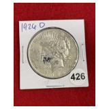 1926 D Peace Silver Dollar Coin