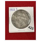 1922 S Peace Silver Dollar Coin