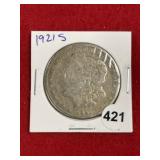 1921 S Morgan Silver Dollar Coin