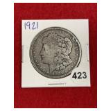 1921 Morgan Silver Dollar Coin
