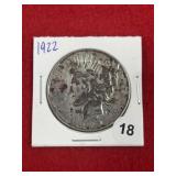 1922 Peace Silver Dollar Coin