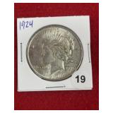 1924 Peace Silver Dollar Coin