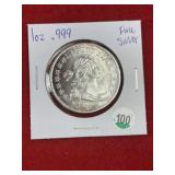 1 Ounce .999 Fine Silver Coin