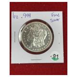 1 Ounce .999 Fine Silver Coin