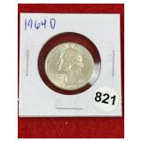 1964 D Washington Quarter Silver Coin