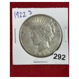 1922 S Peace Silver Dollar Coin