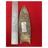 5 & 7/8" Clovis from Posey County, Iowa Indian Art
