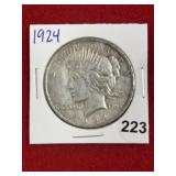 1924 Peace Silver Dollar Coin