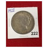 1922 Peace Silver Dollar Coin