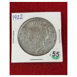 1922 Peace Silver Dollar Coin