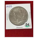 1922 Peace Silver Dollar Coin