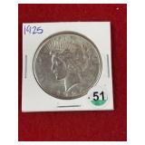 1925 Peace Silver Dollar Coin