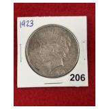 1923 Peace Silver Dollar Coin