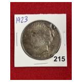 1923 Peace Silver Dollar Coin
