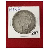 1923 D Peace Silver Dollar Coin