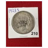 1923 S Peace Silver Dollar Coin