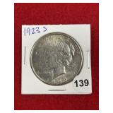 1923 S Peace Silver Dollar Coin