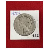 1922 S Peace Silver Dollar Coin