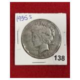 1935 S Peace Silver Dollar Coin