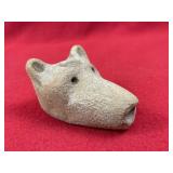 Wolf Effigy Stone Pipe Indian Artifact Arrowhead