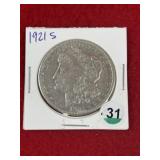 1921 S Morgan Silver Dollar Coin