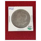 1921 Morgan Silver Dollar Coin