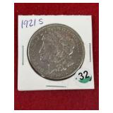 1921 S Morgan Silver Dollar Coin