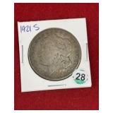 1921 S Morgan Silver Dollar Coin