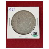 1921 Morgan Silver Dollar Coin