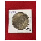 1922 S Peace Silver Dollar Coin
