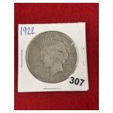1922 Peace Silver Dollar Coin