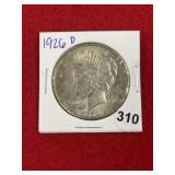 1926 D Peace Silver Dollar Coin