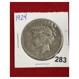 1924 Peace Silver Dollar Coin