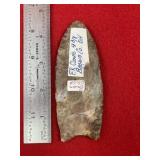 4 & 1/2" Clovis from Brown County, Ohio Indian Art