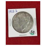 1923 S Peace Silver Dollar Coin