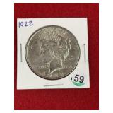 1922 Peace Silver Dollar Coin