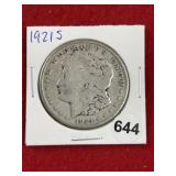 1921 S Morgan Silver Dollar Coin