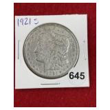 1921 S Morgan Silver Dollar Coin