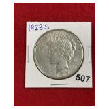1923 S Peace Silver Dollar Coin