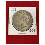 1922 Peace Silver Dollar Coin