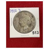 1922 S Peace Silver Dollar Coin