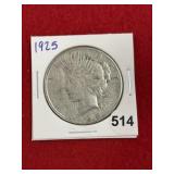 1925 Peace Silver Dollar Coin