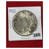 1922 Peace Silver Dollar Coin