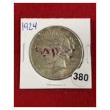 1924 Peace Silver Dollar Coin