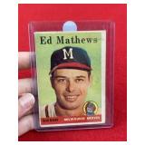 1958 Topps Eddie Mathews Baseball Card