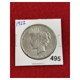 1922 Peace Silver Dollar Coin