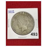 1922 Peace Silver Dollar Coin