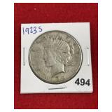 1923 S Peace Silver Dollar Coin